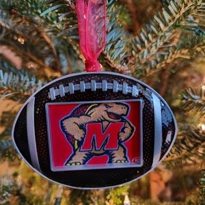 Football Ornament Photo Frame Christmas Tree Terps Maryland